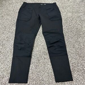 Carhartt Womens L Black Fitted G Force Double Knee Pants Slim Fit Leggings